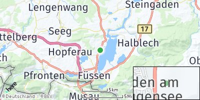 Google Map of Rieden am Forggensee