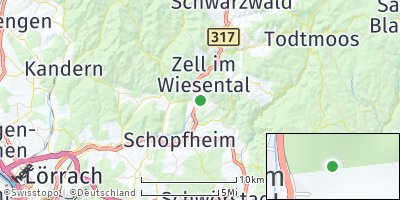 Google Map of Hausen im Wiesental