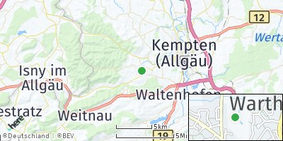 Google Map of Buchenberg bei Kempten