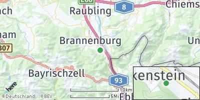 Google Map of Flintsbach am Inn