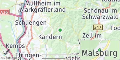 Google Map of Malsburg-Marzell