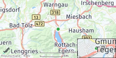 Google Map of Gmund am Tegernsee