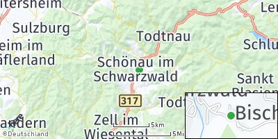 Google Map of Schönau im Schwarzwald
