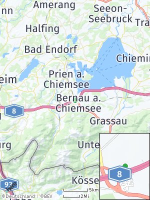 Here Map of Bernau am Chiemsee