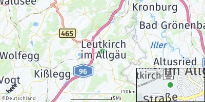Google Map of Leutkirch im Allgäu