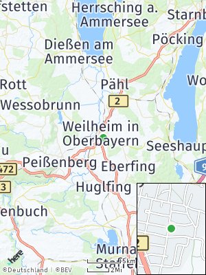 Here Map of Weilheim in Oberbayern
