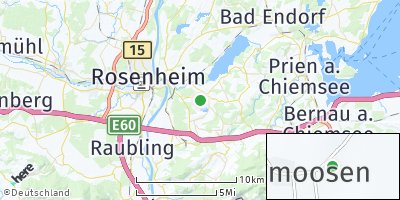 Google Map of Riedering bei Rosenheim