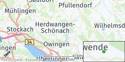 Google Map of Herdwangen-Schönach