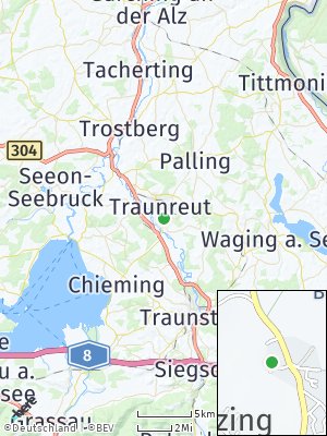 Here Map of Hörzing bei Traunwalchen