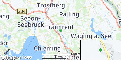 Google Map of Hörzing bei Traunwalchen