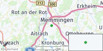 Google Map of Hart bei Memmingen