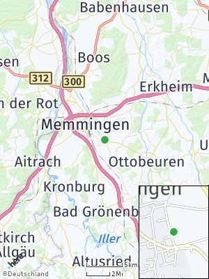 Here Map of Benningen bei Memmingen