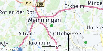Google Map of Benningen bei Memmingen