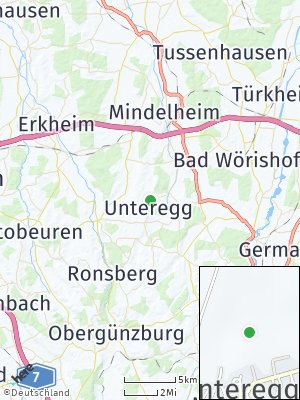 Here Map of Unteregg bei Mindelheim