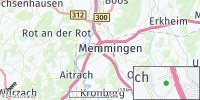 Google Map of Buxach bei Memmingen