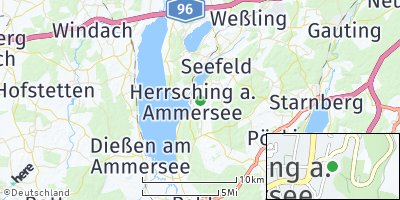 Google Map of Herrsching am Ammersee