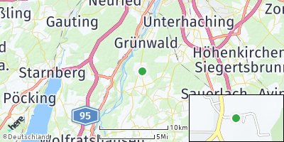 Google Map of Straßlach-Dingharting