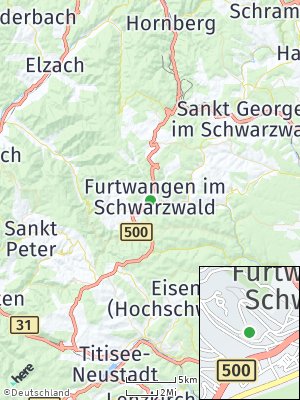 Here Map of Furtwangen im Schwarzwald