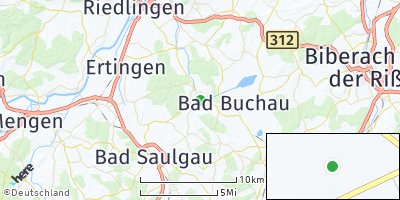 Google Map of Dürnau bei Bad Buchau