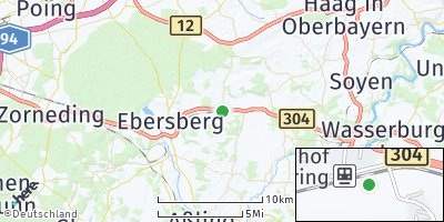 Google Map of Steinhöring bei München