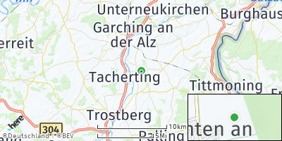 Google Map of Feichten an der Alz
