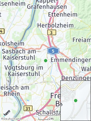 Here Map of Bahlingen am Kaiserstuhl