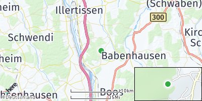Google Map of Osterberg bei Illertissen