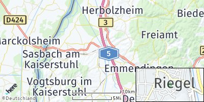 Google Map of Riegel am Kaiserstuhl