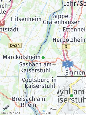 Here Map of Wyhl am Kaiserstuhl