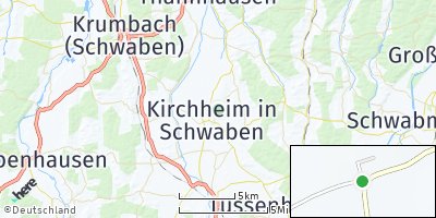 Google Map of Kirchheim in Schwaben