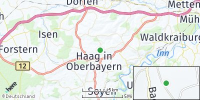 Google Map of Kirchdorf bei Haag