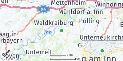Google Map of Kraiburg am Inn