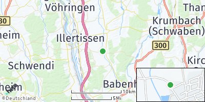 Google Map of Unterroth bei Illertissen