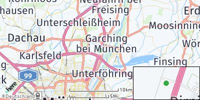Google Map of Dirnismaning bei München