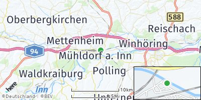 Google Map of Mühldorf am Inn