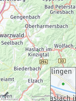 Here Map of Haslach im Kinzigtal