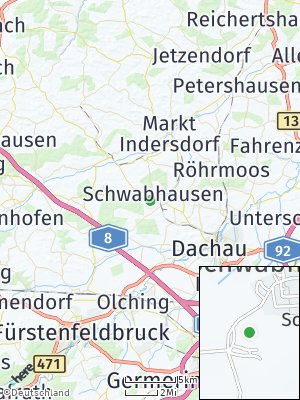 Here Map of Schwabhausen bei Dachau