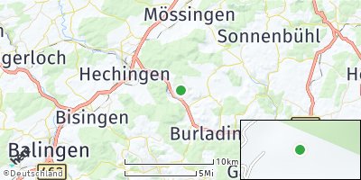 Google Map of Jungingen bei Hechingen