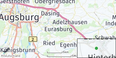 Google Map of Eurasburg bei Friedberg