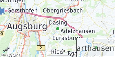 Google Map of Harthausen bei Friedberg