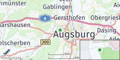 Google Map of Steppach bei Augsburg