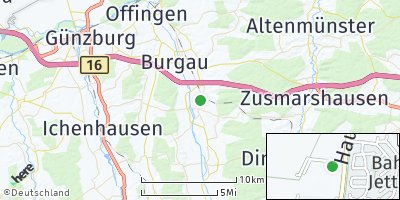 Google Map of Jettingen-Scheppach