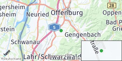 Google Map of Hohberg bei Offenburg