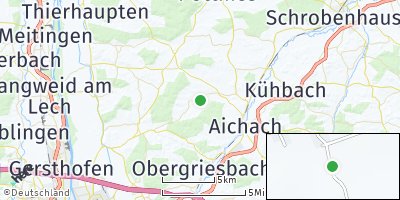Google Map of Hollenbach bei Aichach