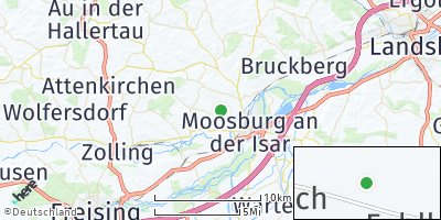 Google Map of Oberambach an der Isar