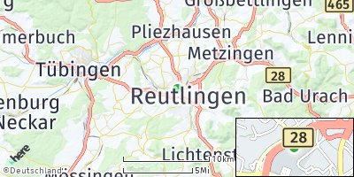 Google Map of Gmindersdorf
