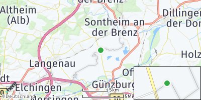 Google Map of Riedhausen bei Günzburg