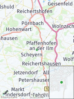 Here Map of Niederscheyern an der Ilm