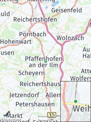 Here Map of Pfaffenhofen an der Ilm