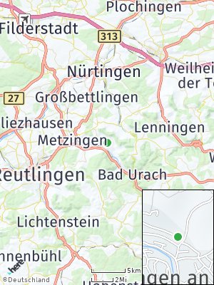 Here Map of Dettingen an der Erms